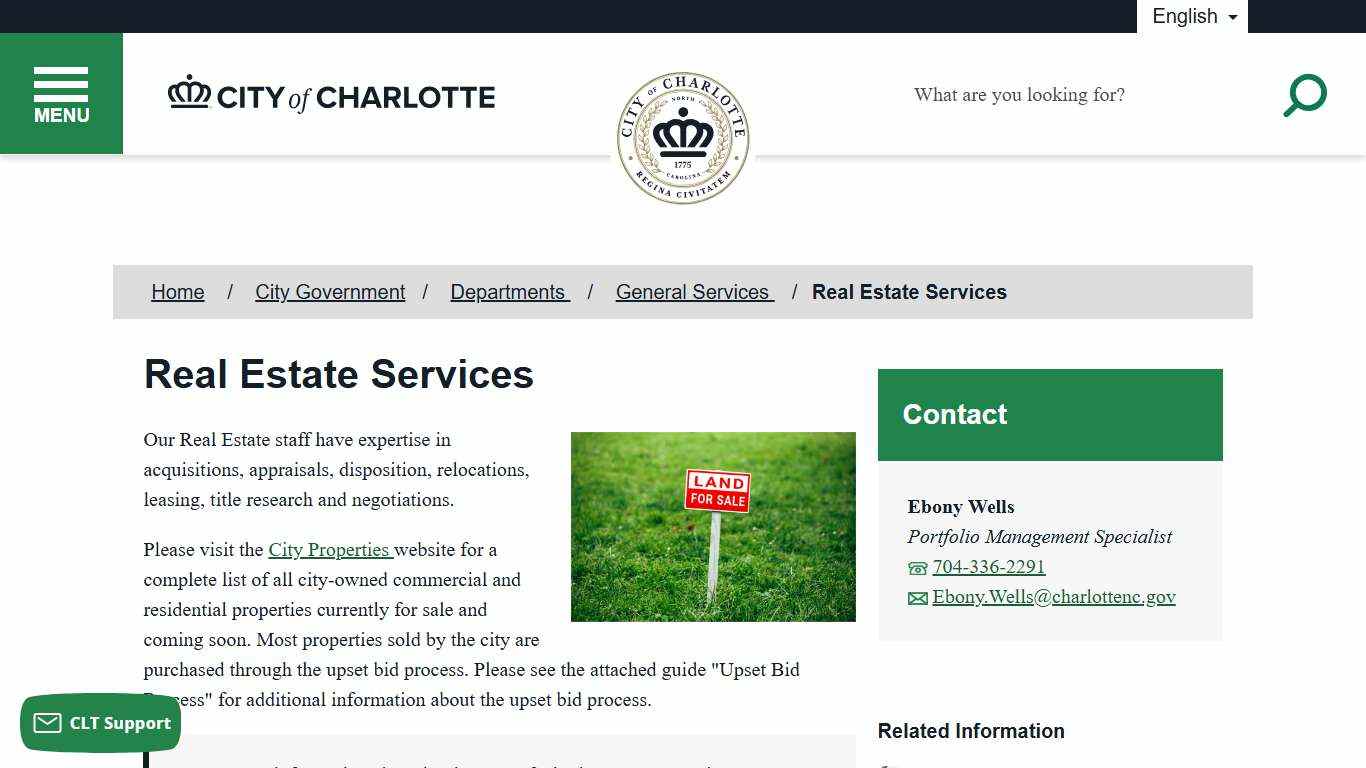 Real Estate Services - City of Charlotte